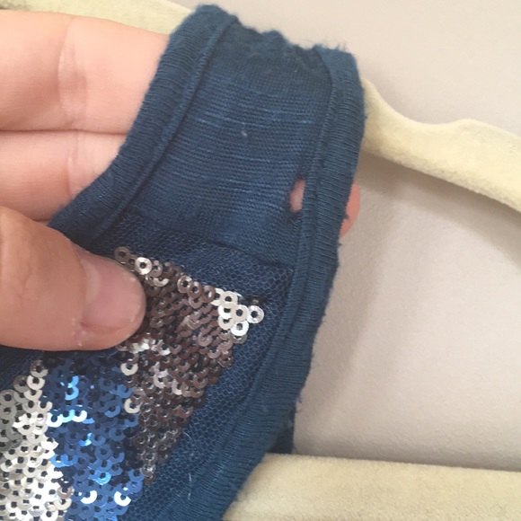 Teal tank with sequin back detail - Picture 5 of 5